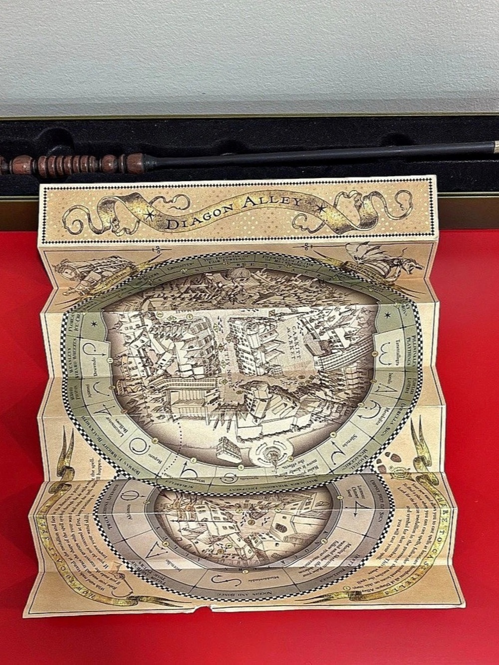 Wizarding World Orlando Harry Potter Marauder's Map & Wand Set - Vine 10 interac